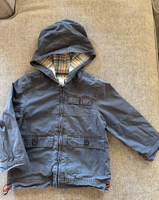 REDUCED #92 boys 2/3 t janie and jack navy zip up spring jacket