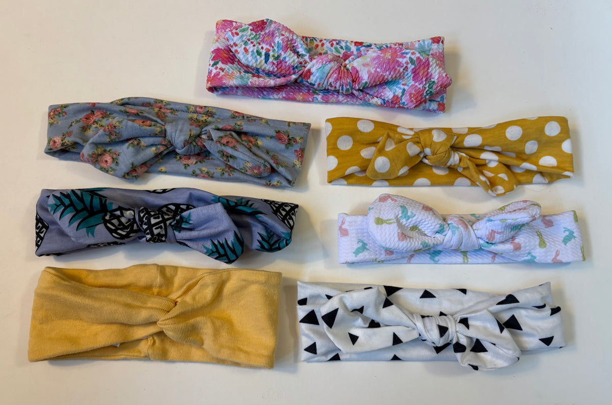 Seller 186 - Girls Headband Set - 3-12 Months - EUC