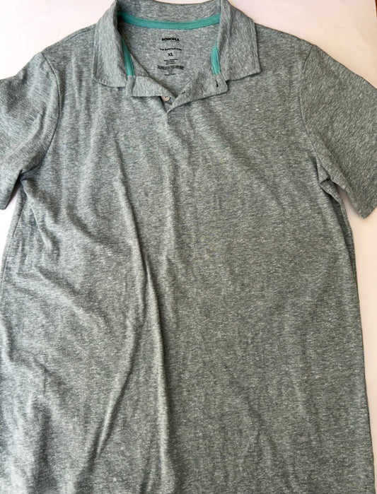 #200 Boys XL light green vintage polo short sleeve shirt