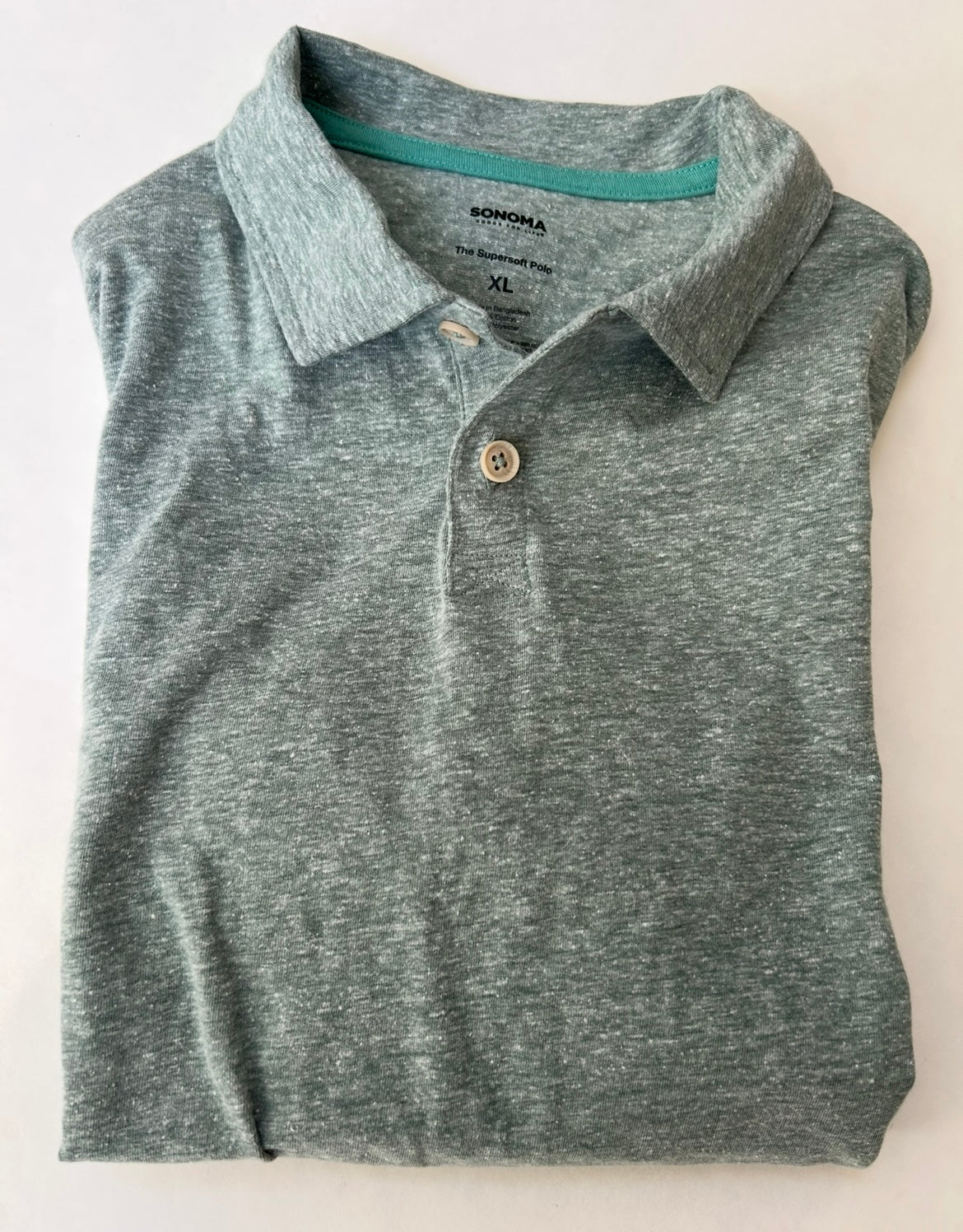 #200 Boys XL light green vintage polo short sleeve shirt