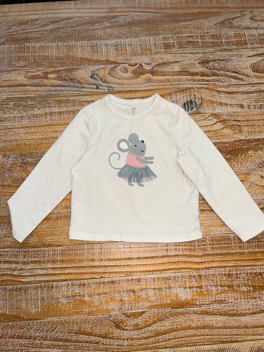 #4 Ever & Ever Pink Long Sleeve with a Mouse in a Tutu Girls 24 months