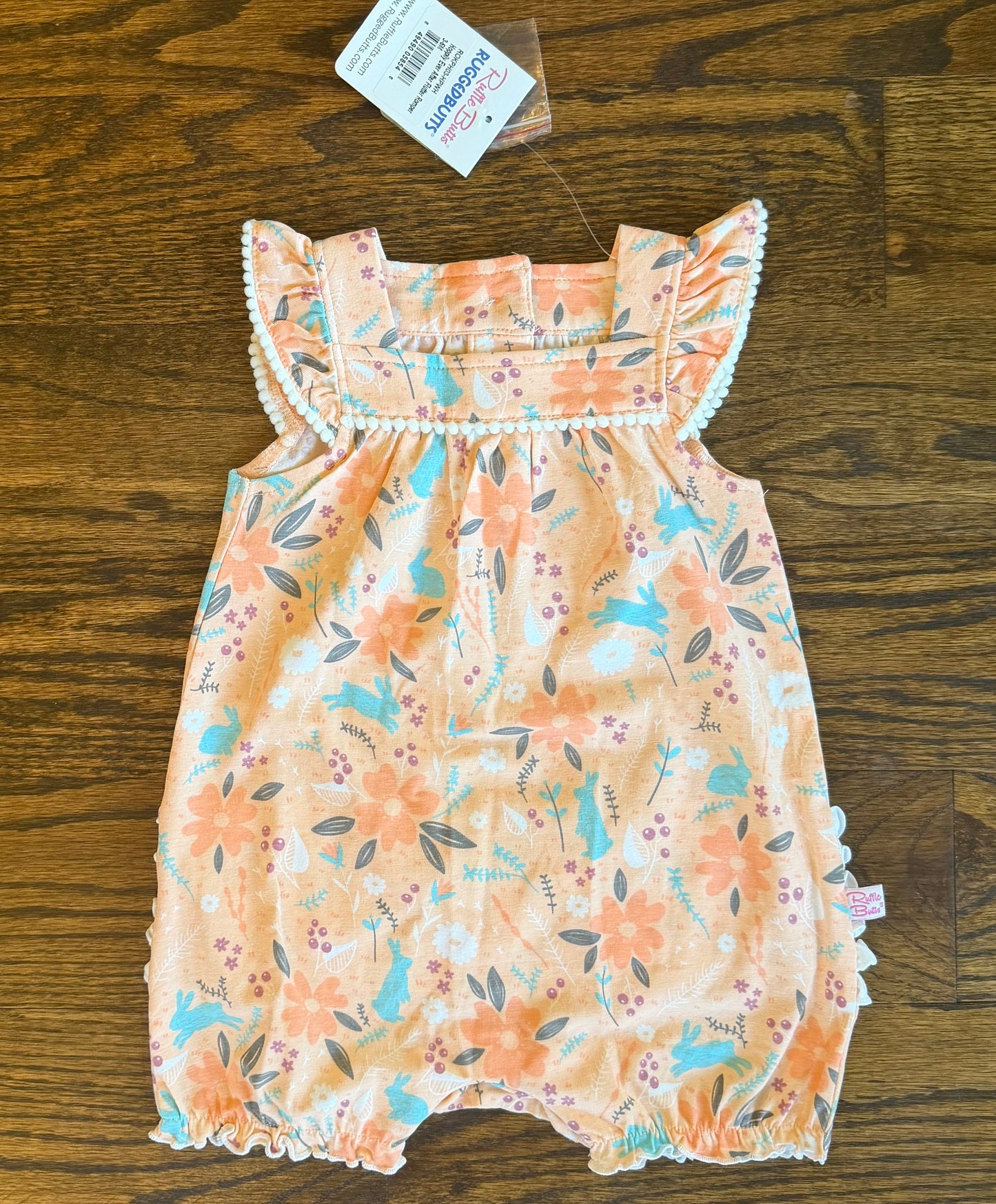 #28 REDUCED NEW Ruffle Butts Girls Romper 3-6 m