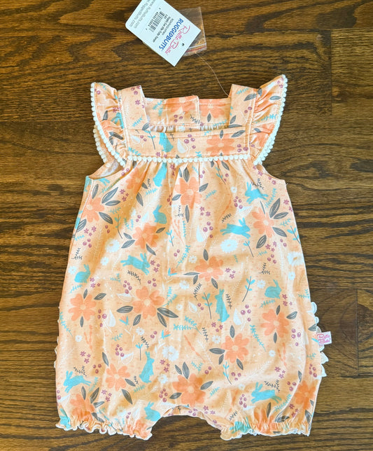 #28 REDUCED NEW Ruffle Butts Girls Romper 3-6 m