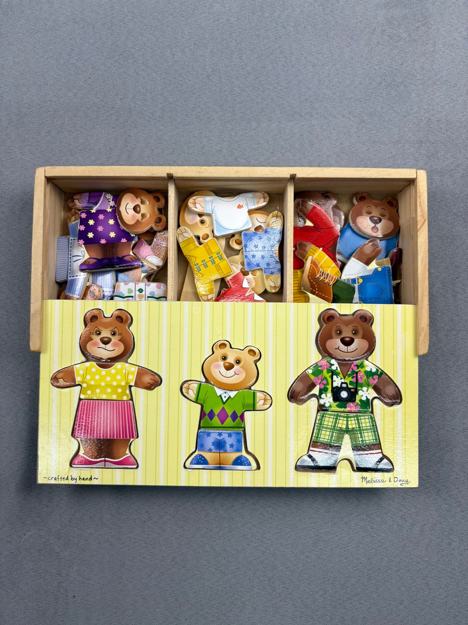 #39 Melissa & Doug bear family dress-up puzzle