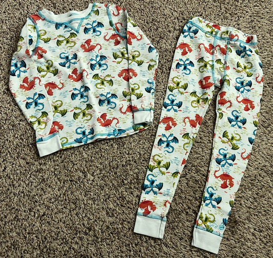 Seller130 Boys 4T Cuddl Duds Thermal dragon set - VGUC