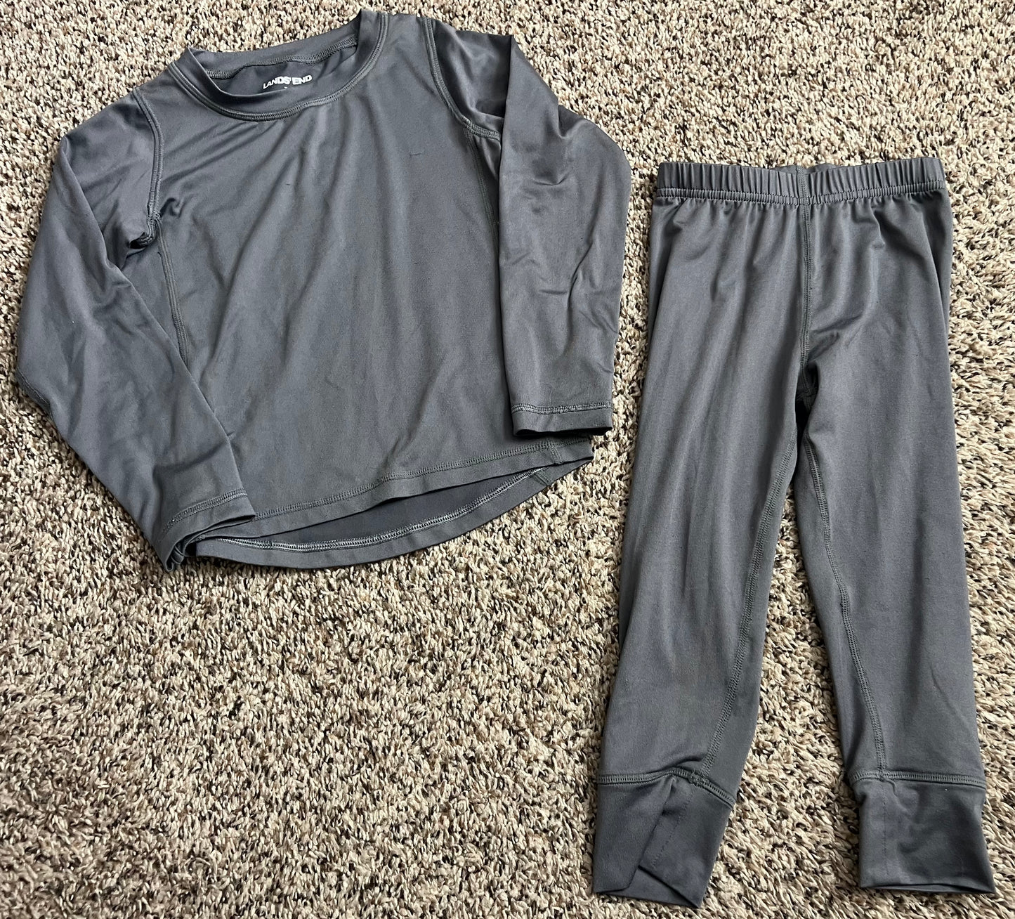 Seller 130 Boys 3T Gray Lands End layering - GUC see picture