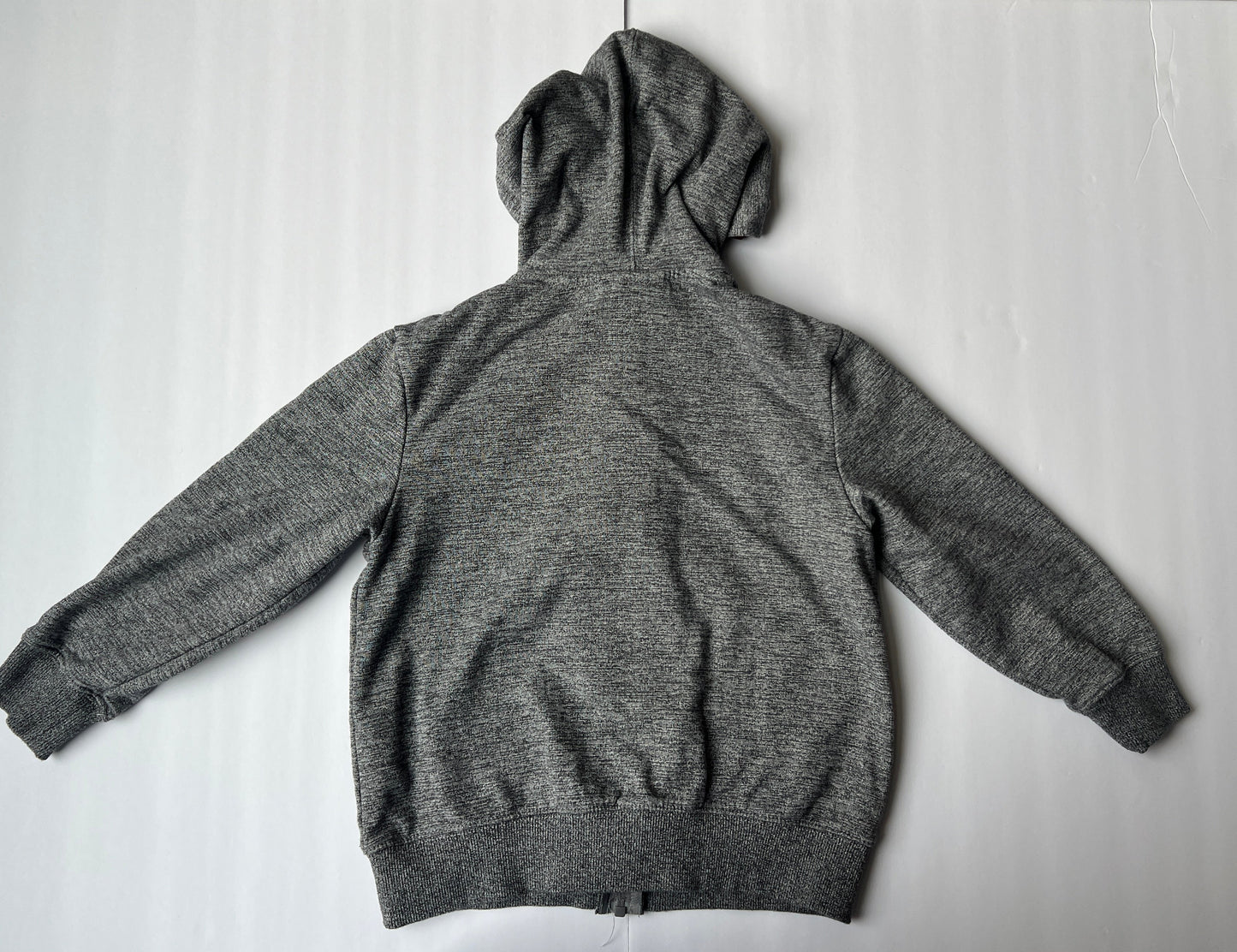 #180 Boys 8 EUC Gray and Buffalo Moose Hoodie with Ears