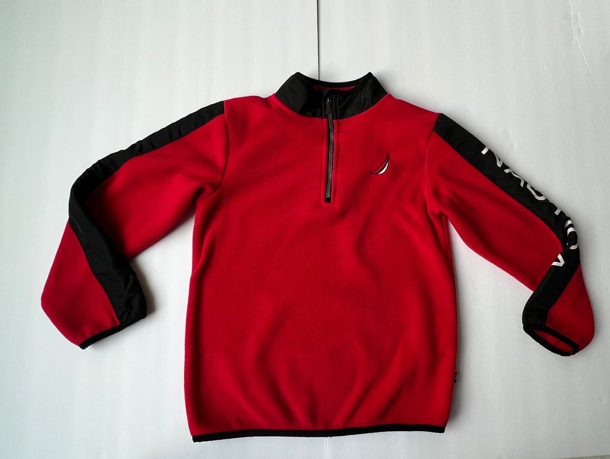 #141 Boys 7 Nautica Quarter Zip Fleece Sweatshirt