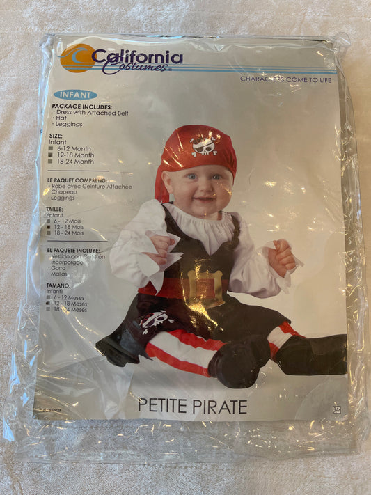 #212 12-18 months pirate costume EUC