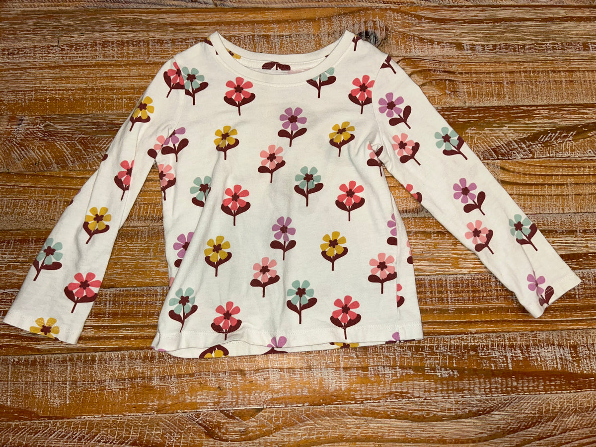 #4 Jumping Beans White Long Sleeve Girls 4T