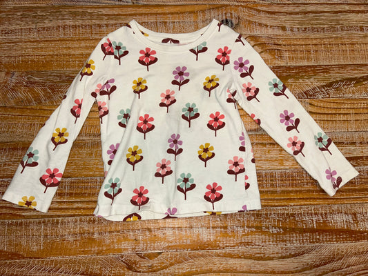 #4 Jumping Beans White Long Sleeve Girls 4T