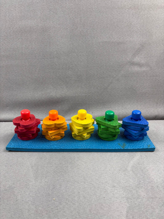 #39 vintage foam shape & color sorting