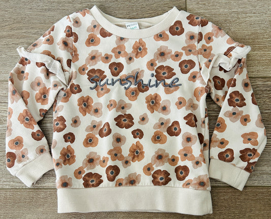 #15 PL Baby 24m Neutral Floral Crewneck
