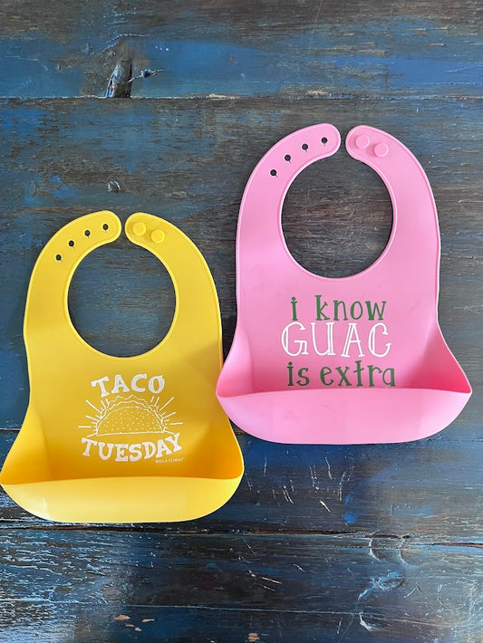 Seller #94: Set of 2 CUTE Silicon Bibs_Taco Tuesday