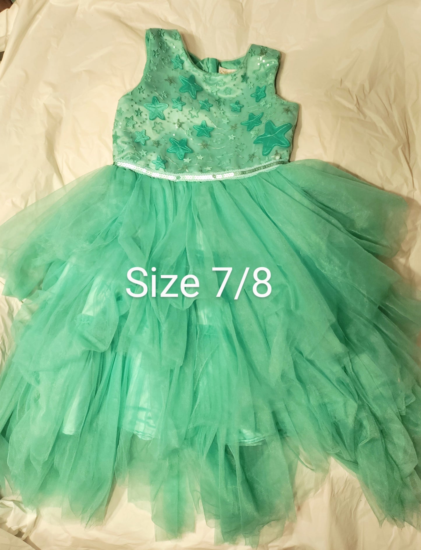 Teal Little mermaid inspired dress by Disney girls size 7/8 * reduced *