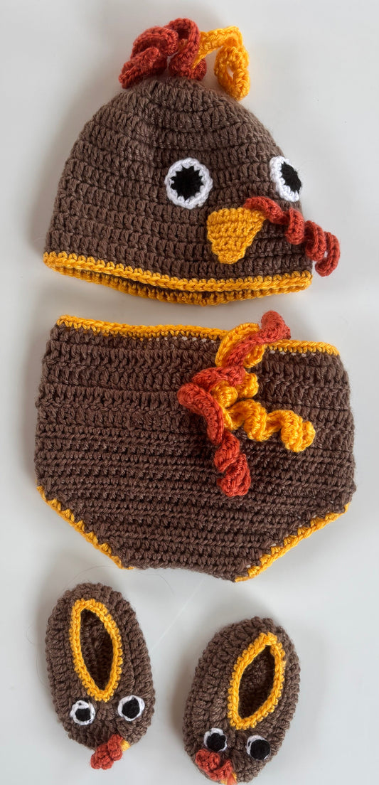 #119 Knit Infant Turkey dress up