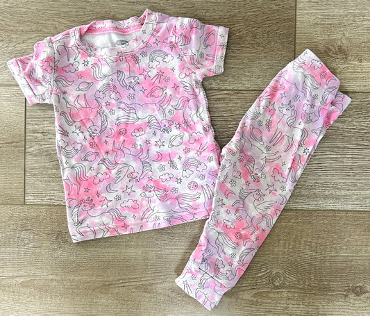 #15 *Reduced* ON 12-18m Pink/Purple Unicorn Pajamas