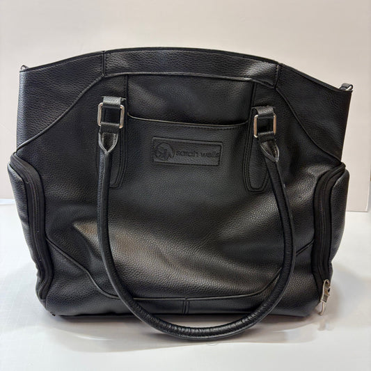 Seller 189 Sarah Wells Annie Black Leather Pumping Bag