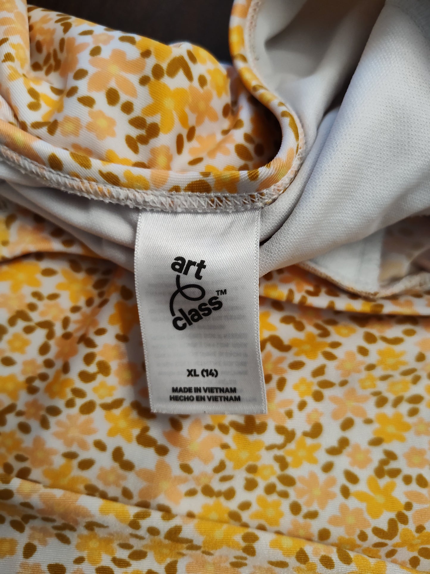 Seller 185: Art Class Bathing Suit Girl's size 14 yellow