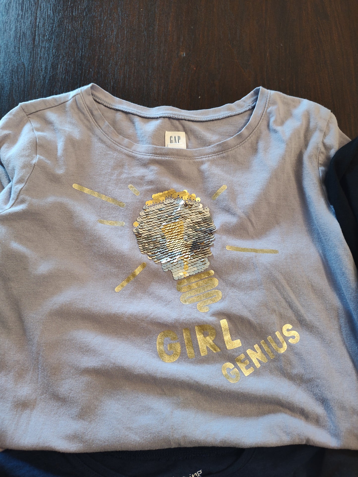Seller 185:  Lot of 6 girl long sleeves size 12 (Justice, Gap, Converse etc)
