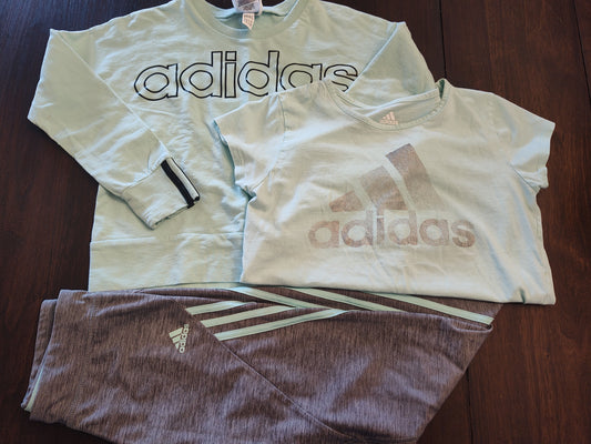 Seller 185:  Adidas Girls size 14 outfit with extra shirt size 14 (runs like a 12/14)