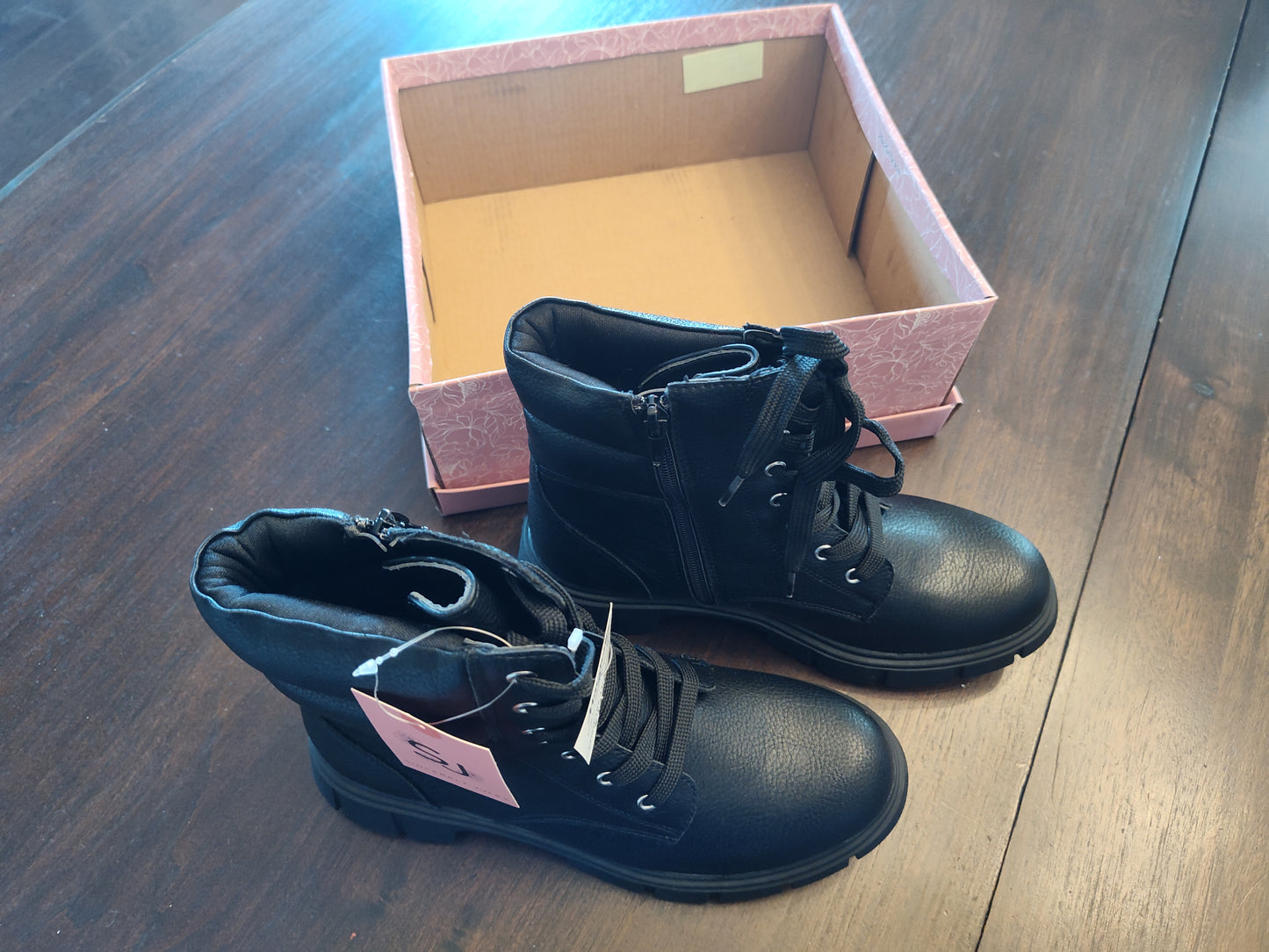 Seller 185:  Sincerely Jules New Black Boots size 5 youth