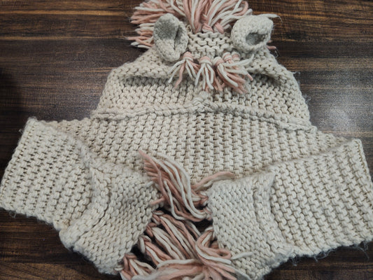 Seller 185:  Crochet Unicorn 1 piece hat to gloves warmer
