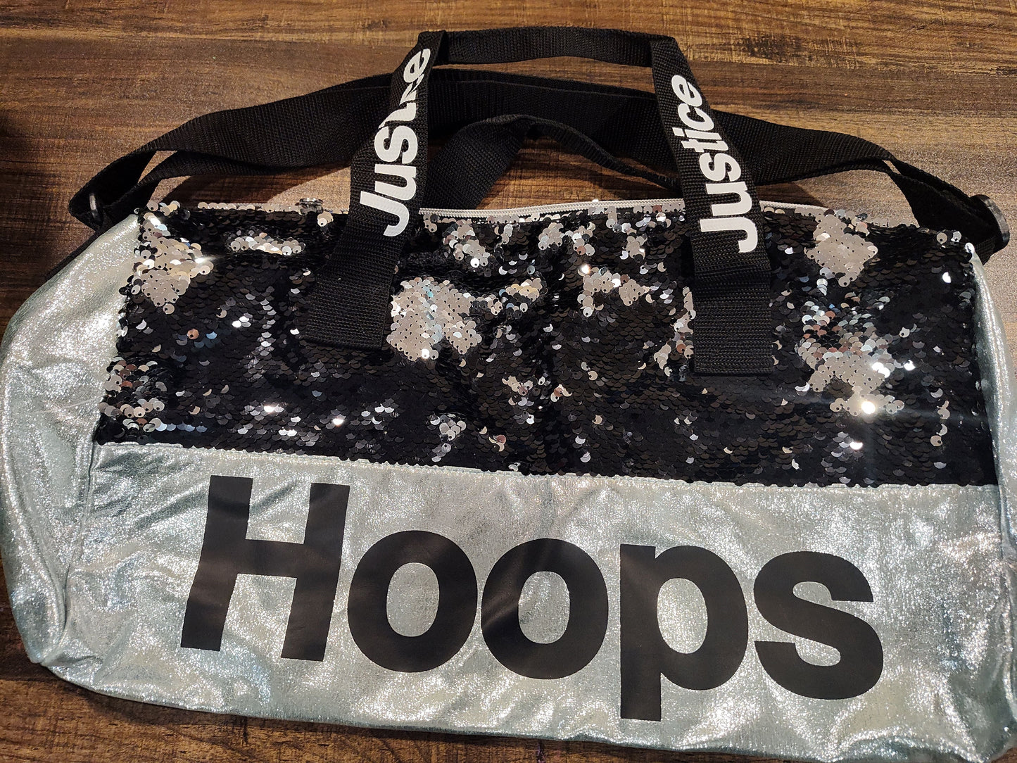 Seller 185:  Justice Basketball Duffel Bag with Sequins
