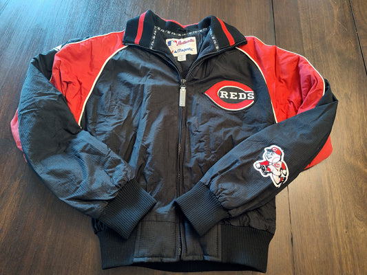 Seller 185:  Majestic Adult Small Cincinnati Reds Lined Jacket Vintage