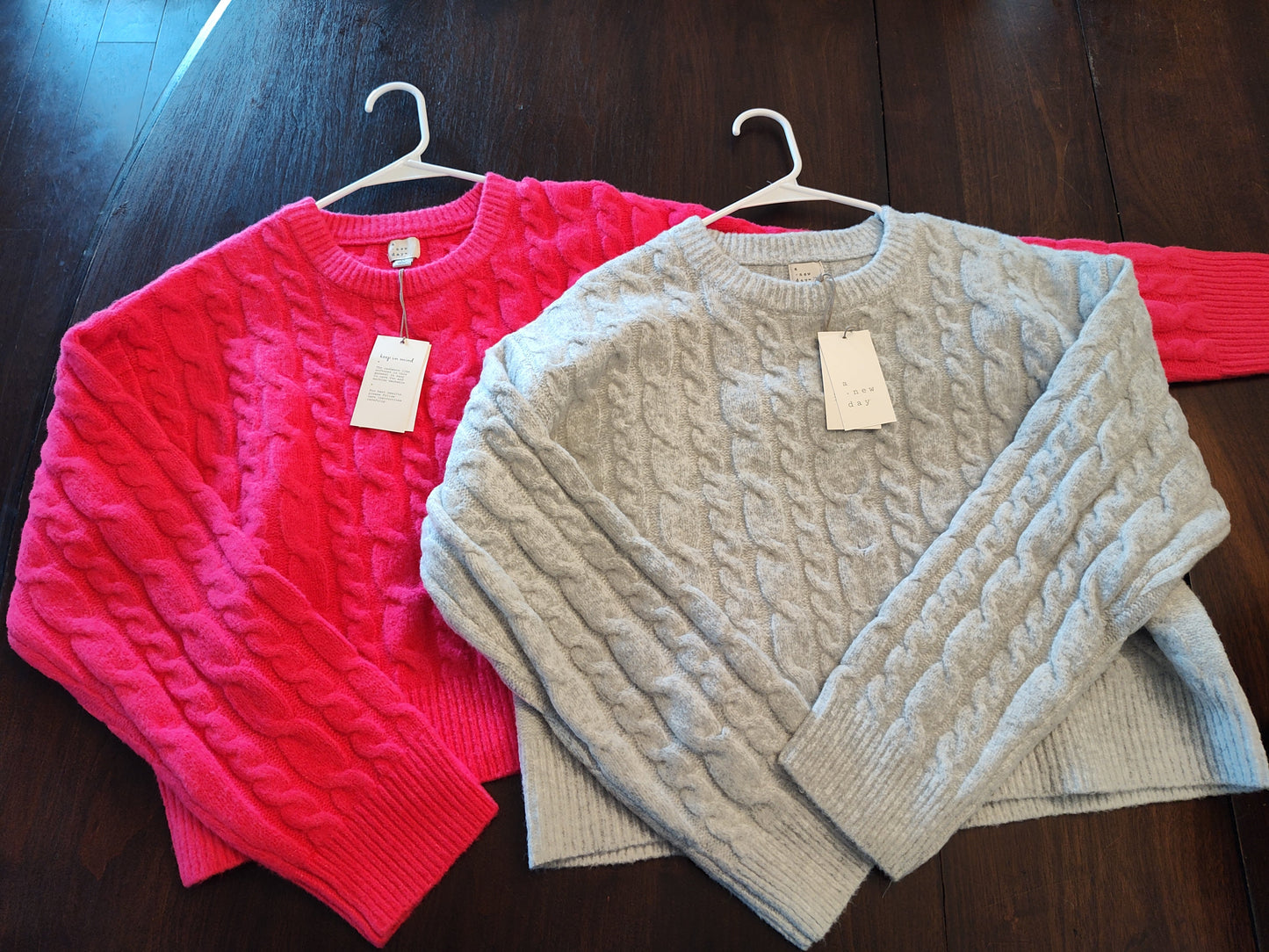 Seller 185:  Women's A New Day NWT XL sweaters Pink Grey