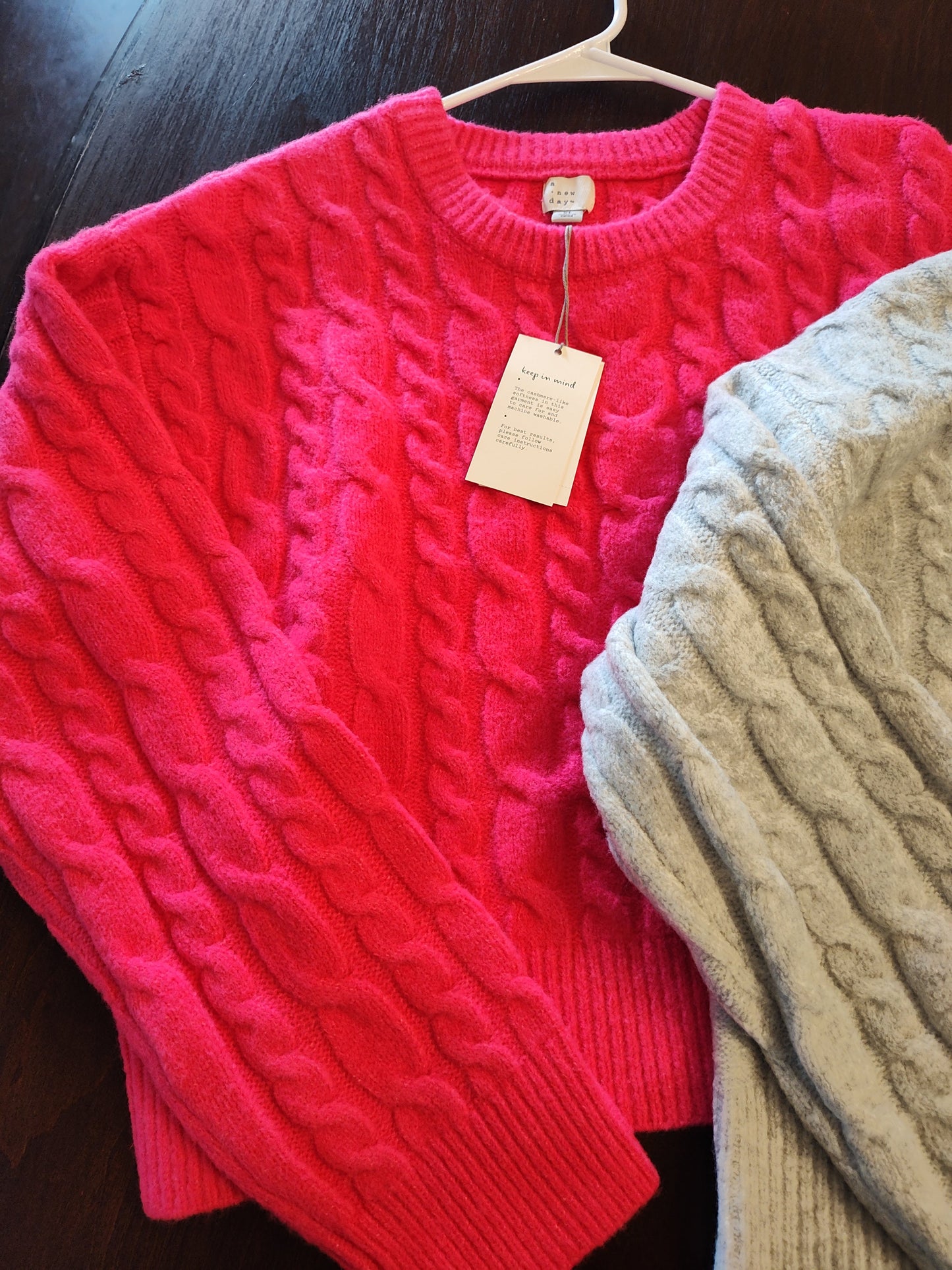 Seller 185:  Women's A New Day NWT XL sweaters Pink Grey