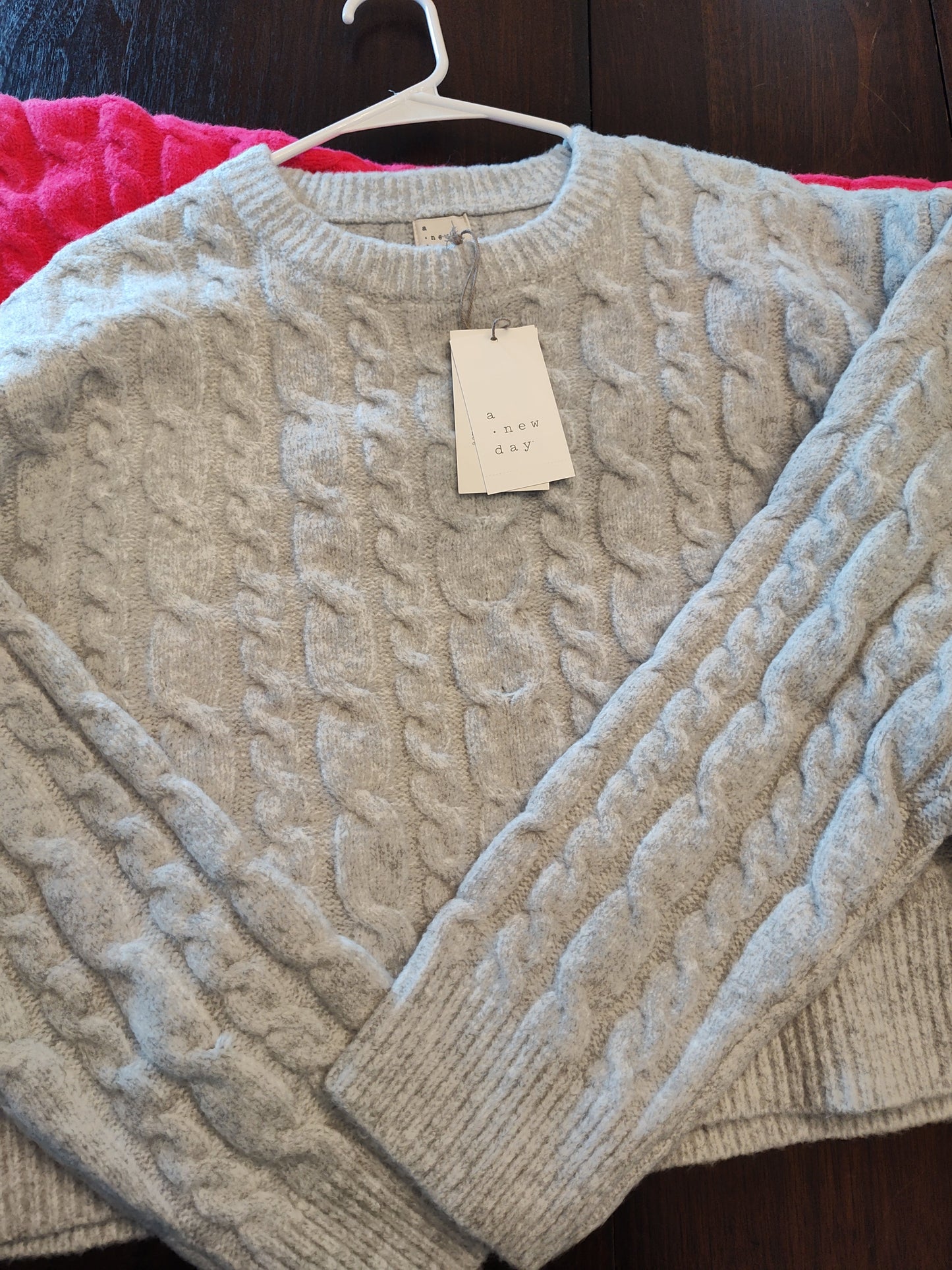 Seller 185:  Women's A New Day NWT XL sweaters Pink Grey