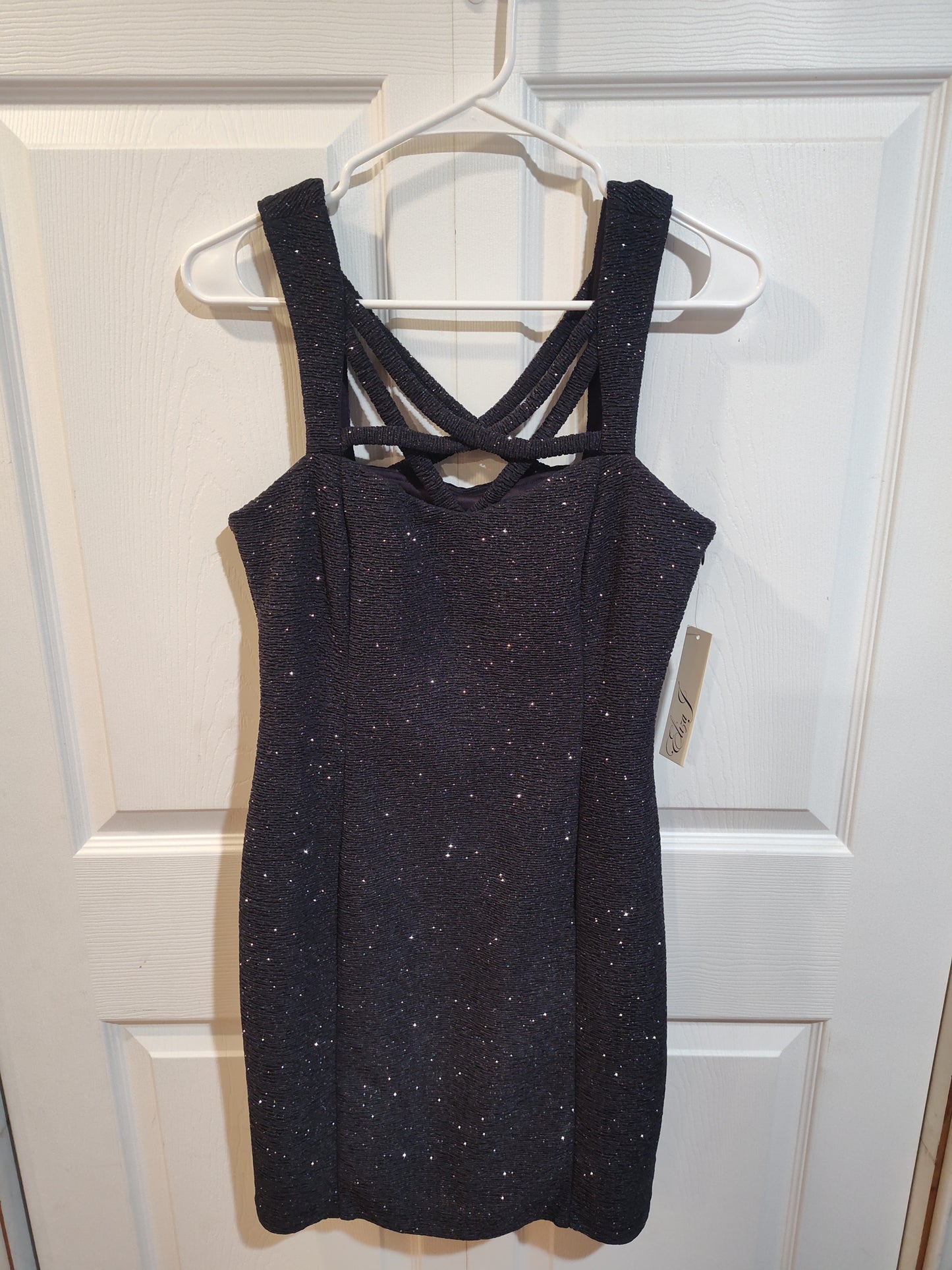 Seller 185:  Eliza J Women's Dress Size 8 Black Glittery