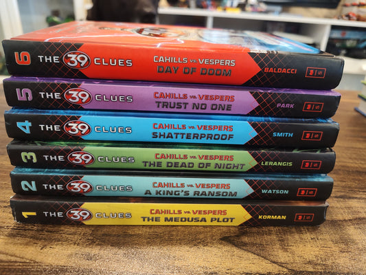 Seller 185:  39 Clues Cahills vs Vespers 6 book set