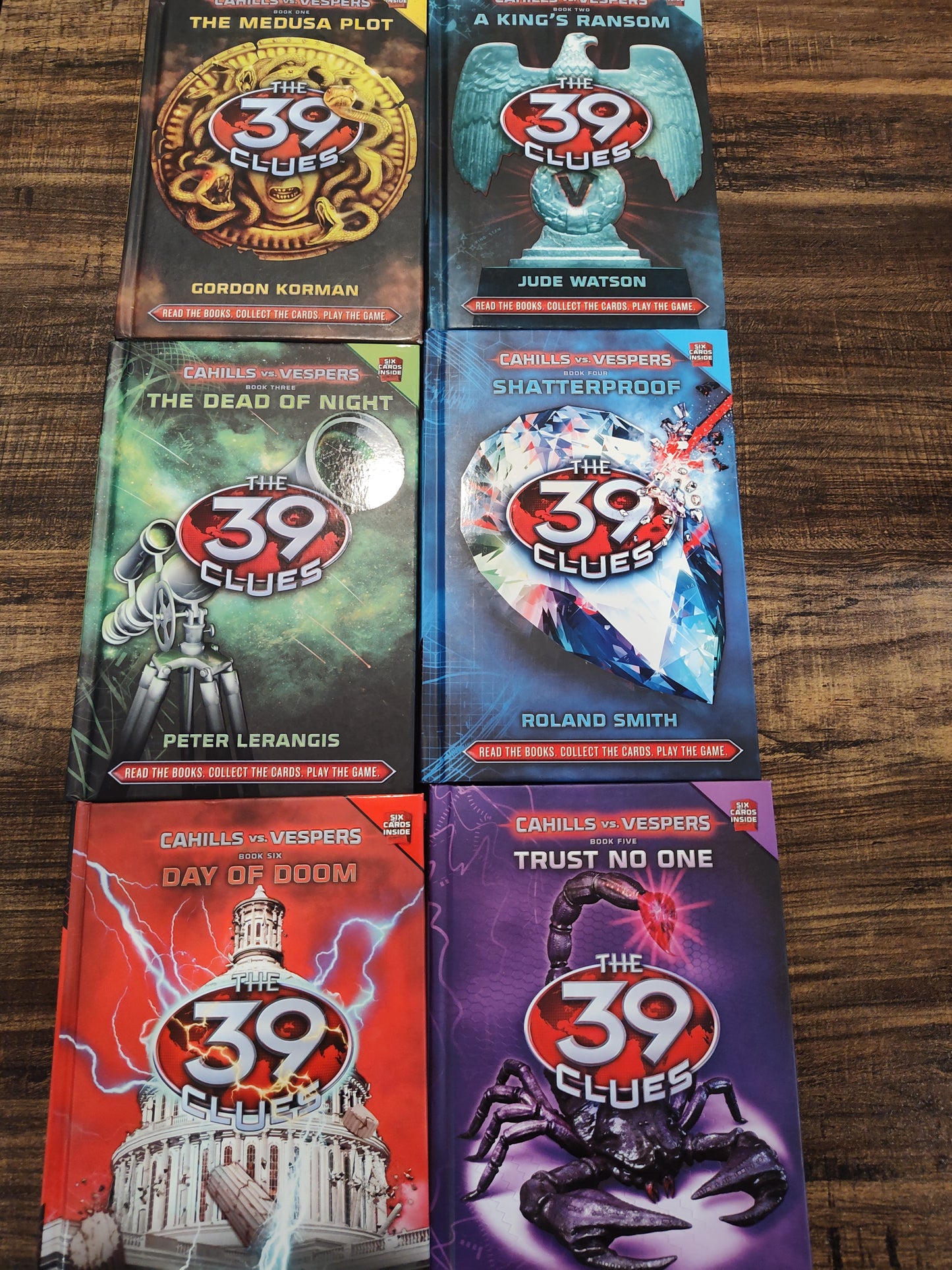 Seller 185:  39 Clues Cahills vs Vespers 6 book set