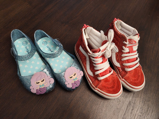 Seller 185:  Girl's shoes size 10/10.5 Vans & Cat n Jack