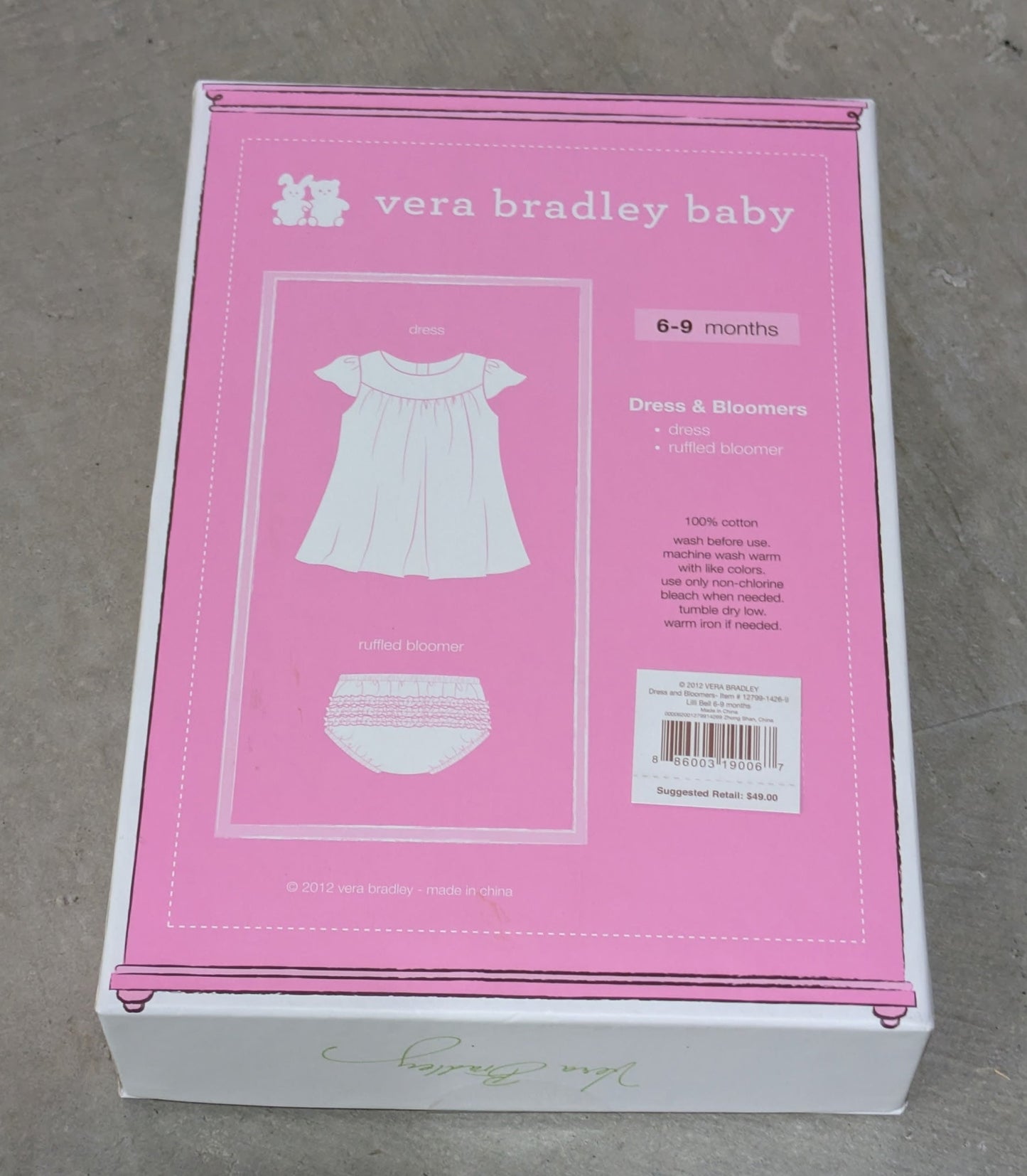 Seller 125 - Vera Bradley Dress and Briefs 6-9 mo NWT 1/2 REDUCED