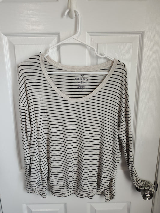 Seller 189:  American Eagle Striped Soft N Sexy Top Women's size XS