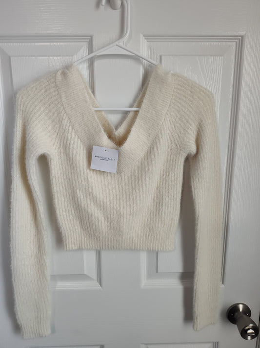 Seller 189:  New American Eagle Cream Sweater Size XS