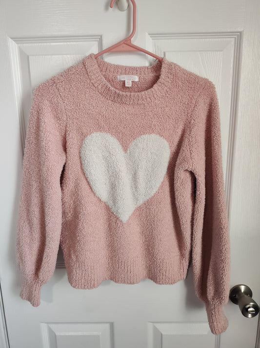 Seller 189:  Lauren Conrad XS Pink Heart Sweater