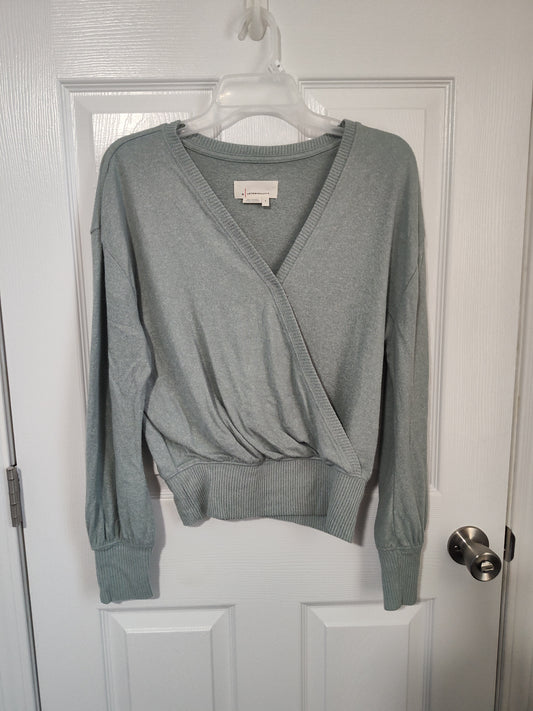 Seller 189:  Anthropologie Women's Sz Small Green Wrap Sweater