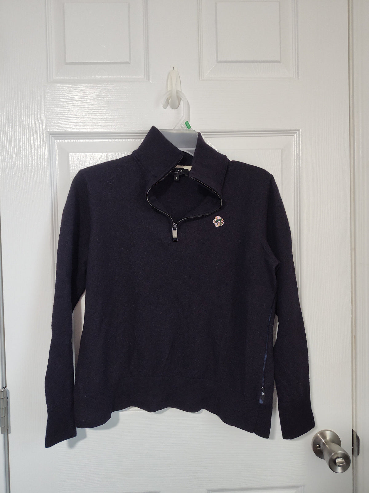 Seller 189:  Ted Baker Tooting 100% Wool quarter zip pullover Size 5 (Small Mens)