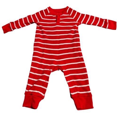 #7 Wondershop Red & White striped Christmas PJs, footless, 6-9 month