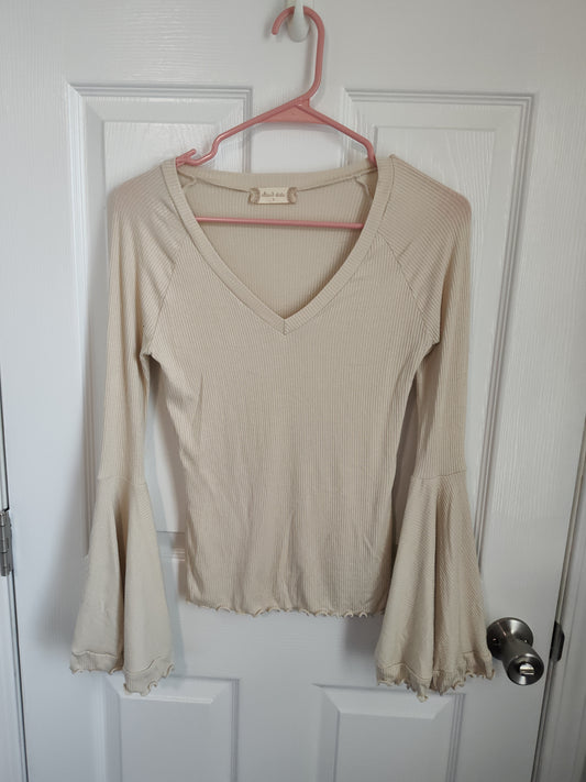 Seller 189:  Altar'd State Women's Sz Small Bell Sleeve Top