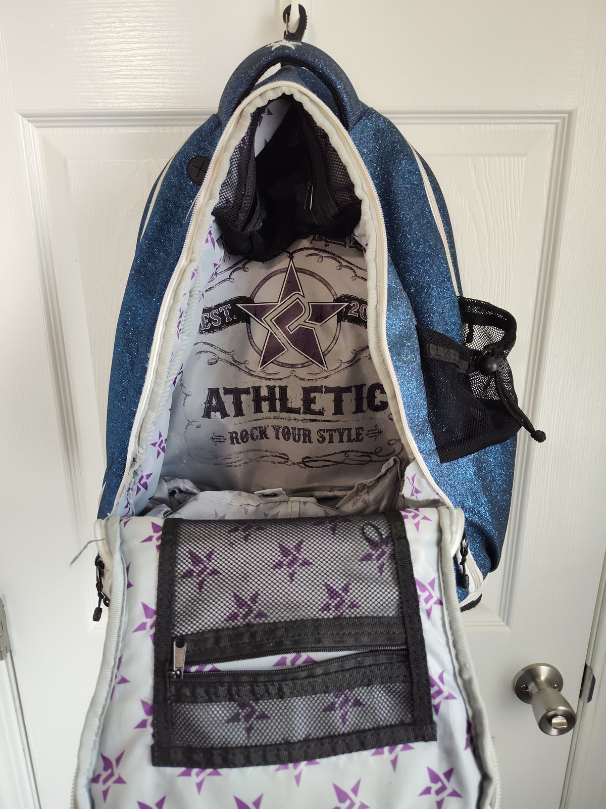 Seller 189:  Rebel Dream Plus Cheer Backpack with luggage hanger
