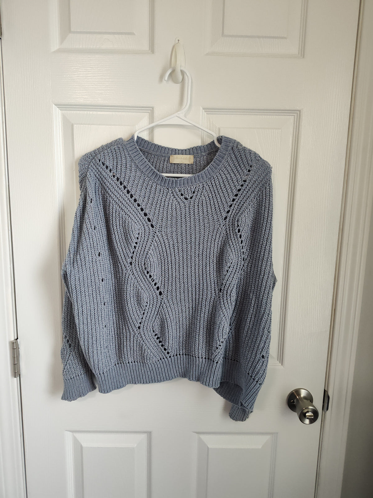 Seller 189:  Altar'd State Blue Sweater Women's small