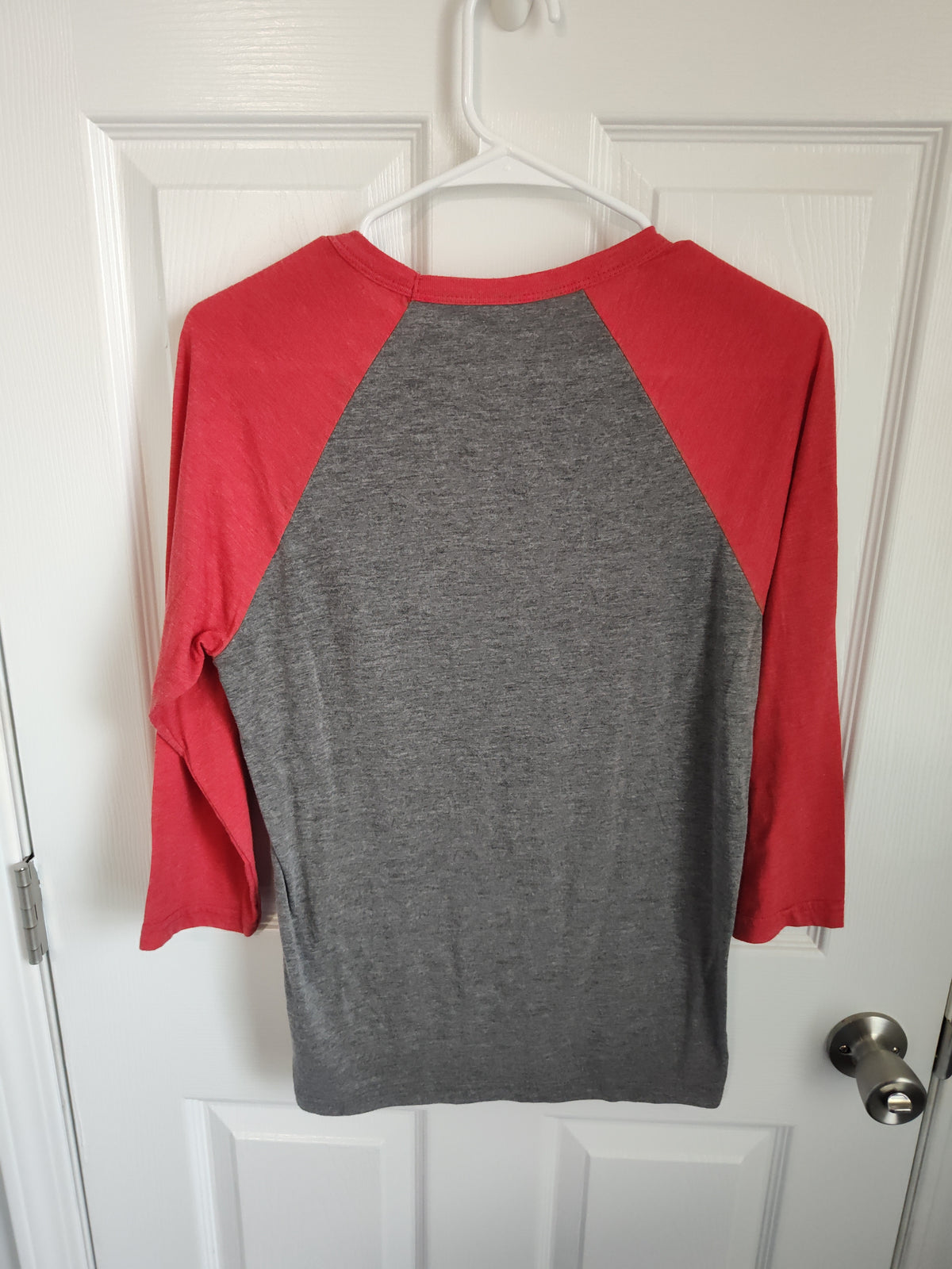 Seller 189:  Women's sz small No crying in baseball 3/4 sleeve