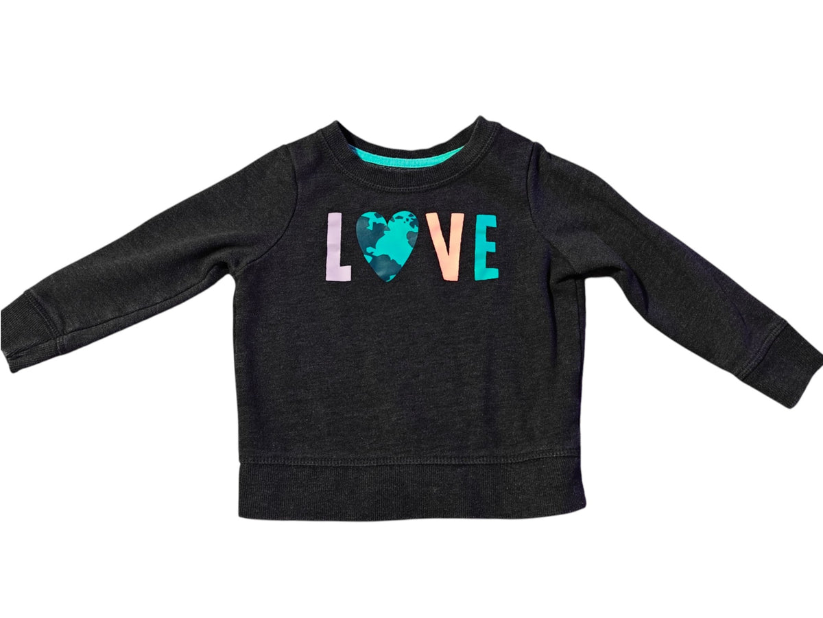 #7 Cat & Jack LOVE Crewneck Sweatshirt,  2T