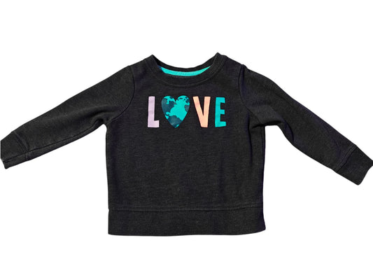 #7 Cat & Jack LOVE Crewneck Sweatshirt,  2T