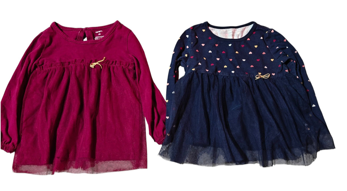 #7 Carter's 3T Long-Sleeve Peplum Top Bundle